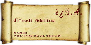 Ónodi Adelina névjegykártya